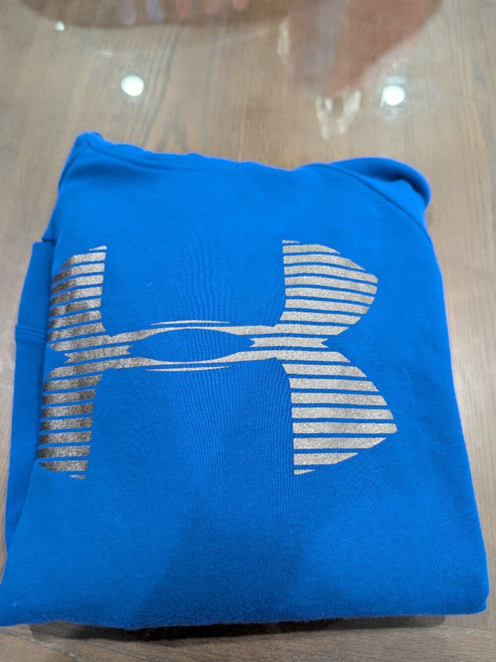 Under armour blue women's funnel neck hoodie